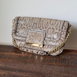 Women’s Python Clutch With Detachable Strap - New With Tags!